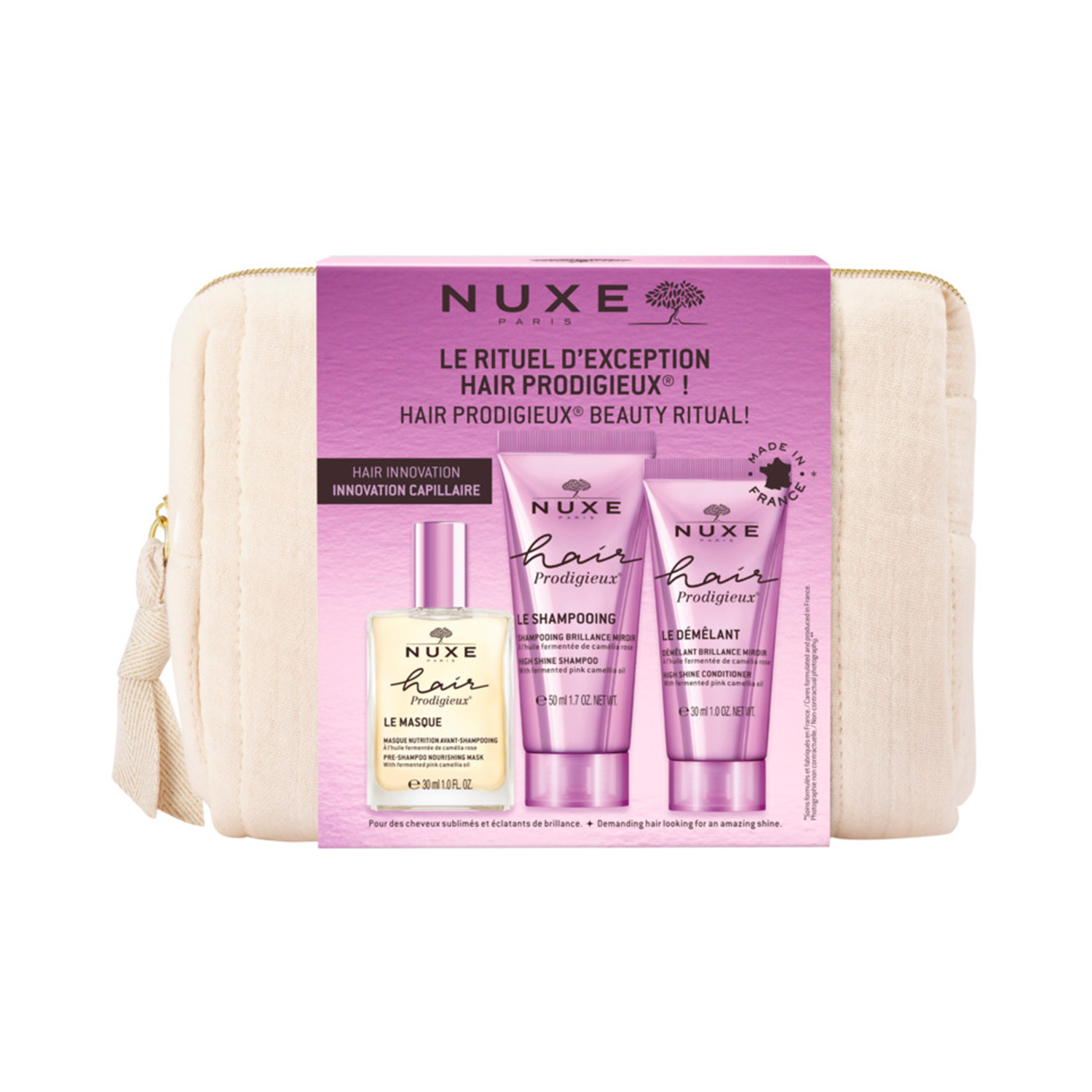 KIT DE VIAJE RITUAL PARA EL CABELLO HAIR PRODIGIEUX (SET PARA CUIDADO DEL CABELLO)